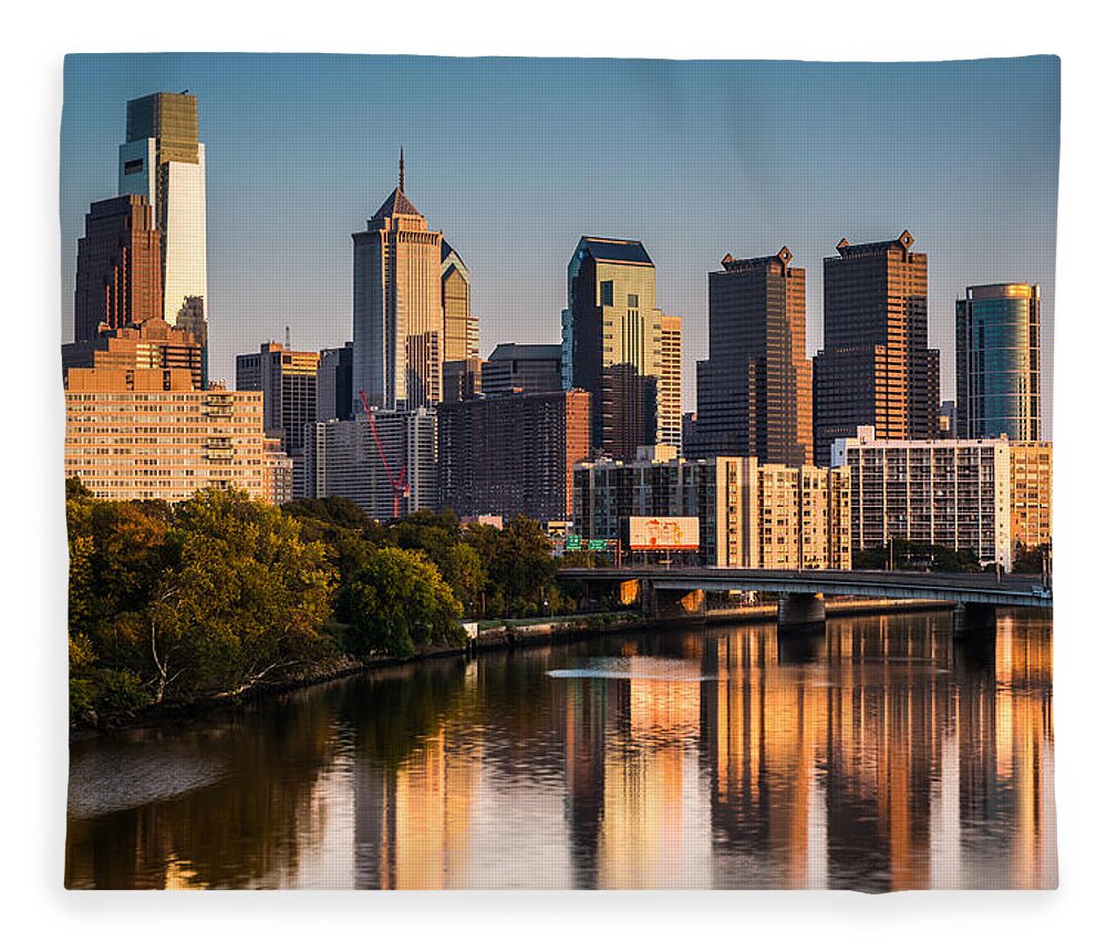 Pa Fleece Blanket featuring the photograph Afternoon in Philly by Mihai Andritoiu