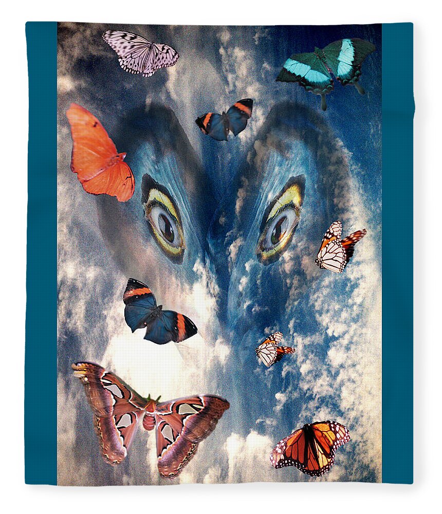 Air Fleece Blanket featuring the digital art Air by Lisa Yount