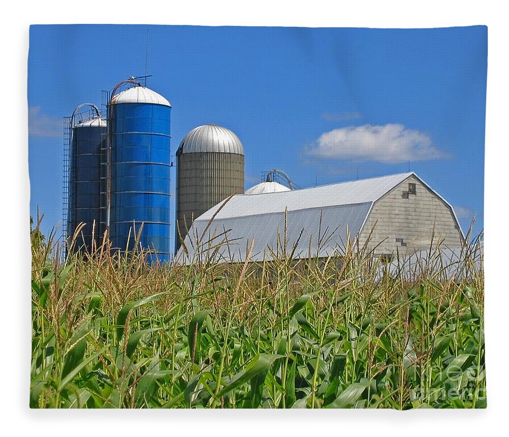 Harvest Fleece Blanket featuring the photograph Almost Harvest Time by Ann Horn