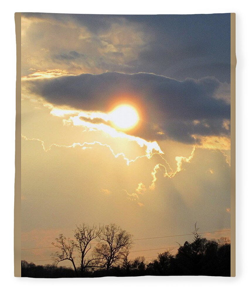 Sunset Fleece Blanket featuring the photograph Amazing Sunset by Rabiah Seminole