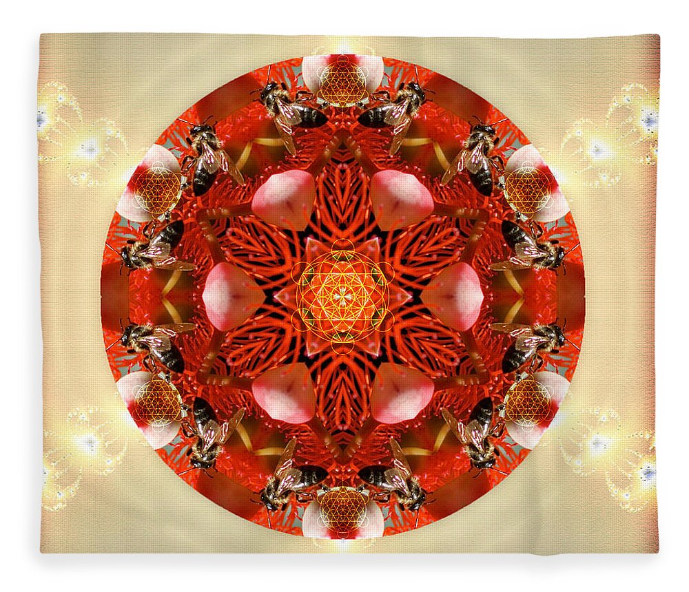 Mandala Fleece Blanket featuring the photograph Ambrosia by Alicia Kent