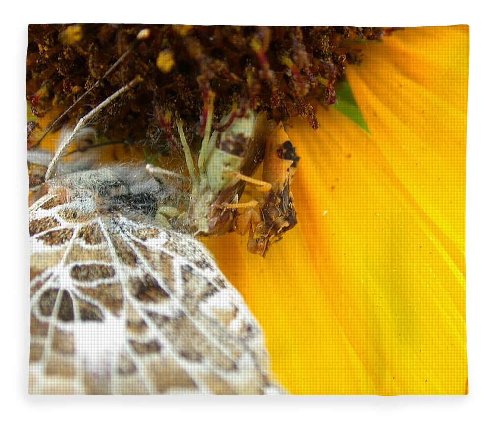 Ambush Bugs Fleece Blanket featuring the photograph Ambushed by Shane Bechler
