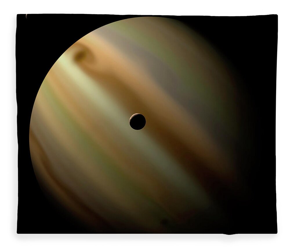 Concepts & Topics Fleece Blanket featuring the digital art An Artists Depiction Of A Gas Giant by Marc Ward/stocktrek Images