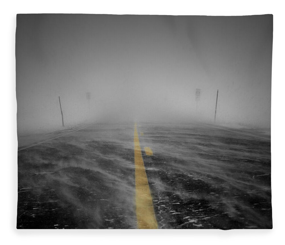 Snow Fleece Blanket featuring the photograph And Then It Got Dark by Mark Ross