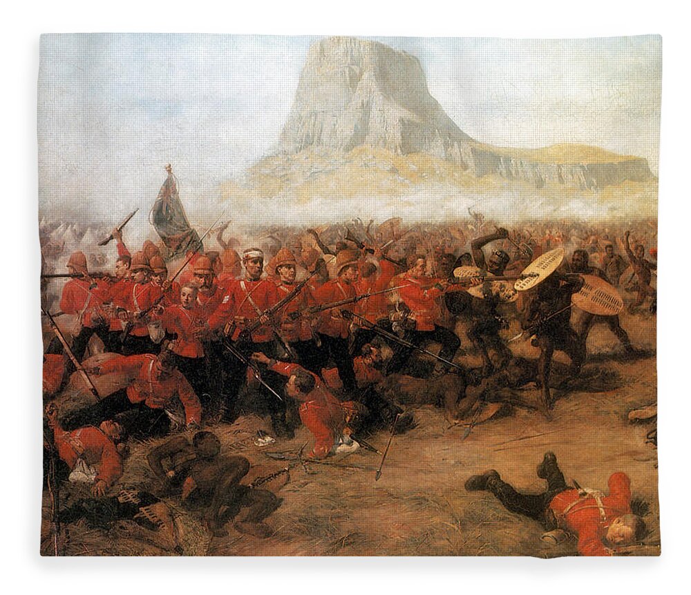 1879 Fleece Blanket featuring the photograph Anglo-zulu War, Battle Of Isandlwana by Science Source
