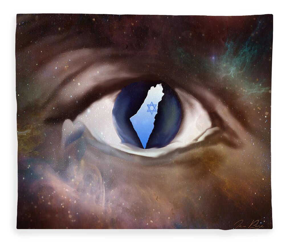 Apple Of His Eye Fleece Blanket featuring the digital art Apple of his eye by Jennifer Page