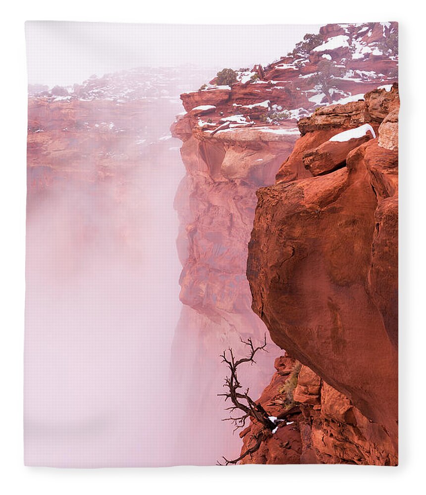 Canyonlands Fleece Blanket featuring the photograph Atop Canyonlands by Chad Dutson