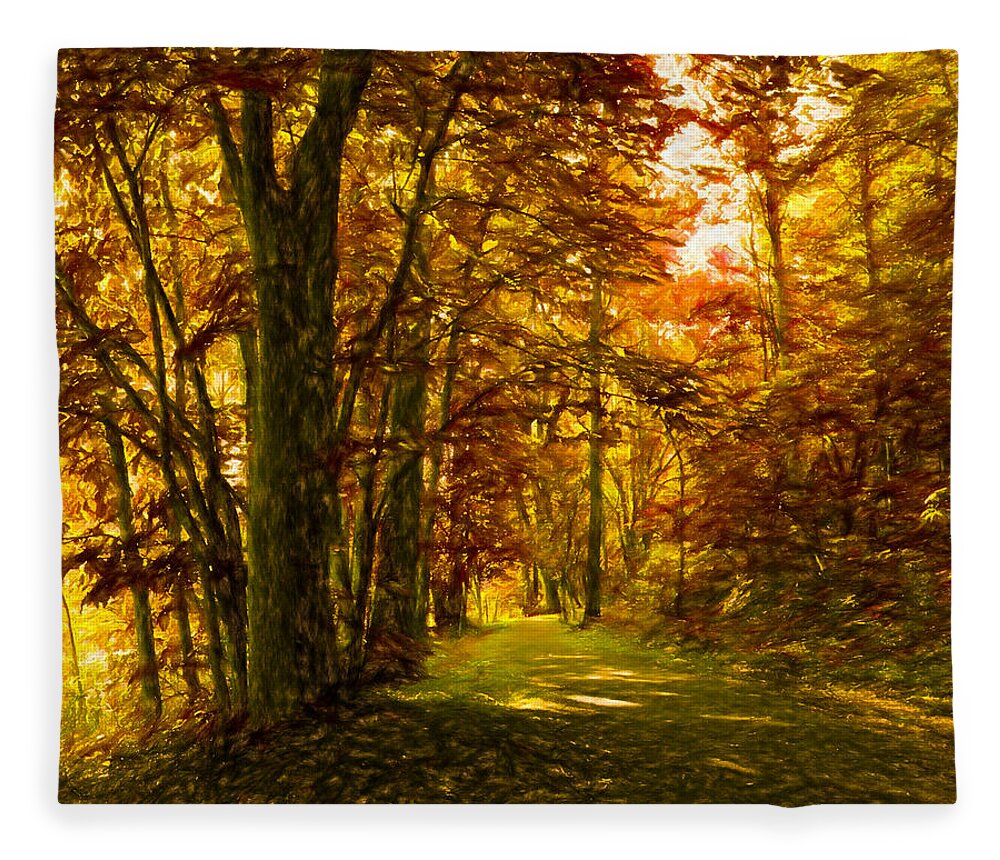 Autumn Fleece Blanket featuring the photograph Autumn Glory by Denise Beverly