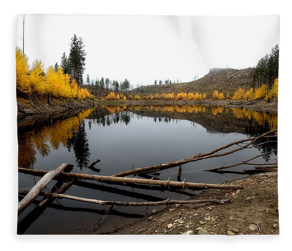 Reflections Fleece Blanket featuring the photograph Autumn Reflection Surround by Allan Van Gasbeck