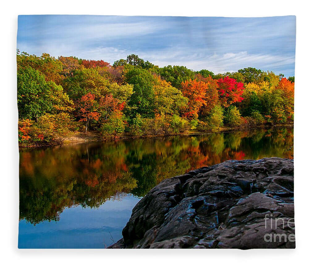 Foilage Fleece Blanket featuring the photograph Autumn Solstice by Anthony Sacco