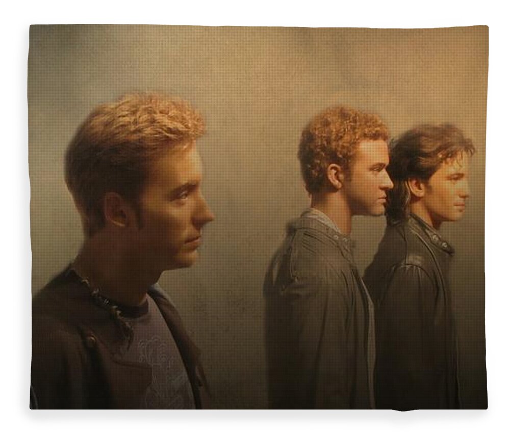 Nsync Fleece Blanket featuring the photograph Back Stage with NSYNC by David Dehner
