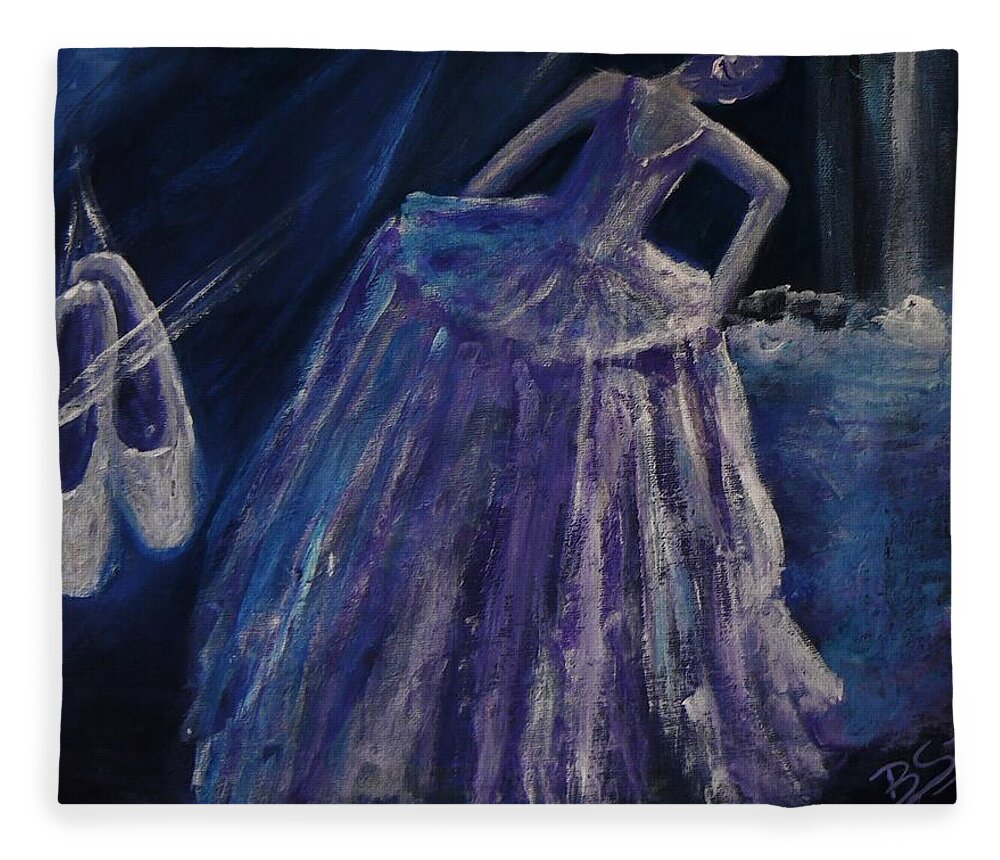 Dance Fleece Blanket featuring the painting Backstage by Barbara St Jean