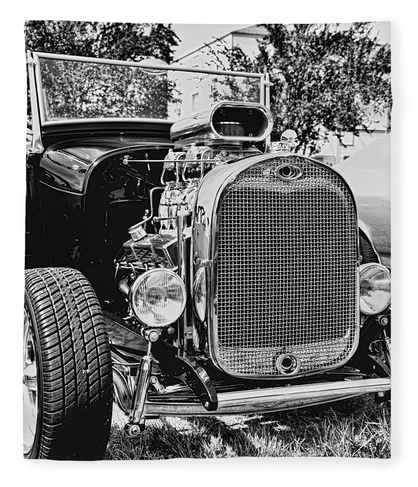 Hot Rod Fleece Blanket featuring the photograph Bad Ass Ford by Ron Roberts