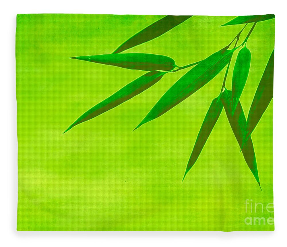 Asia Fleece Blanket featuring the photograph Bamboo Leaves by Hannes Cmarits
