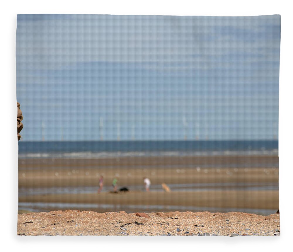 Hilbre Fleece Blanket featuring the photograph Beach by Spikey Mouse Photography