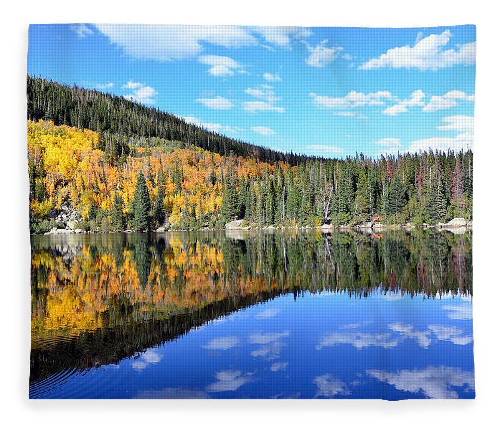 Rocky Fleece Blanket featuring the photograph Bear Lake Reflection by Tranquil Light Photography