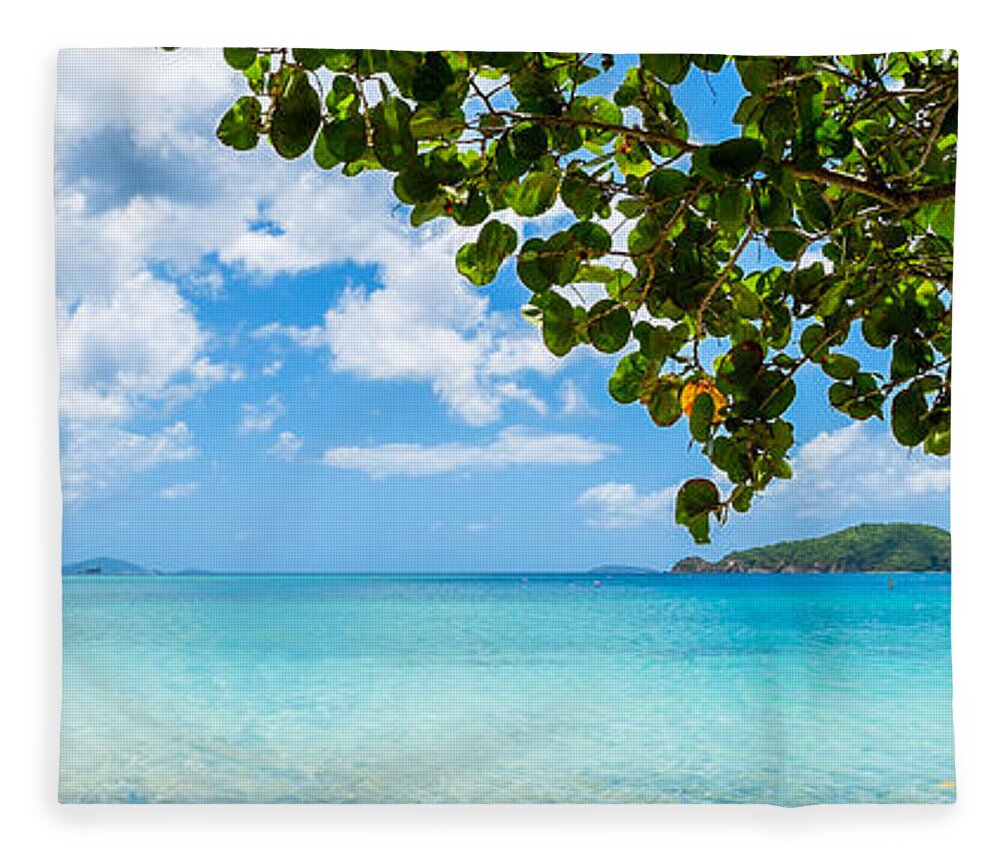 Caribbean Fleece Blanket featuring the photograph Beautiful Caribbean beach by Raul Rodriguez
