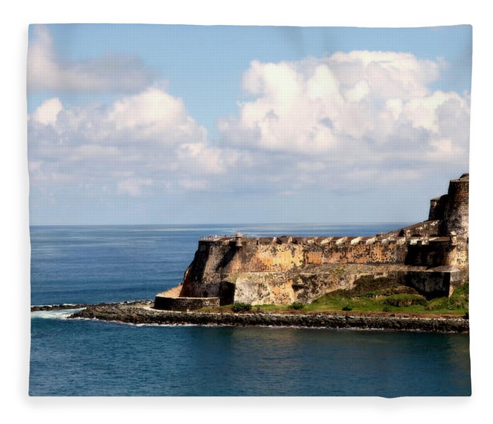 Puerto Rico Fleece Blanket featuring the photograph Beautiful El Morro by Karen Wiles