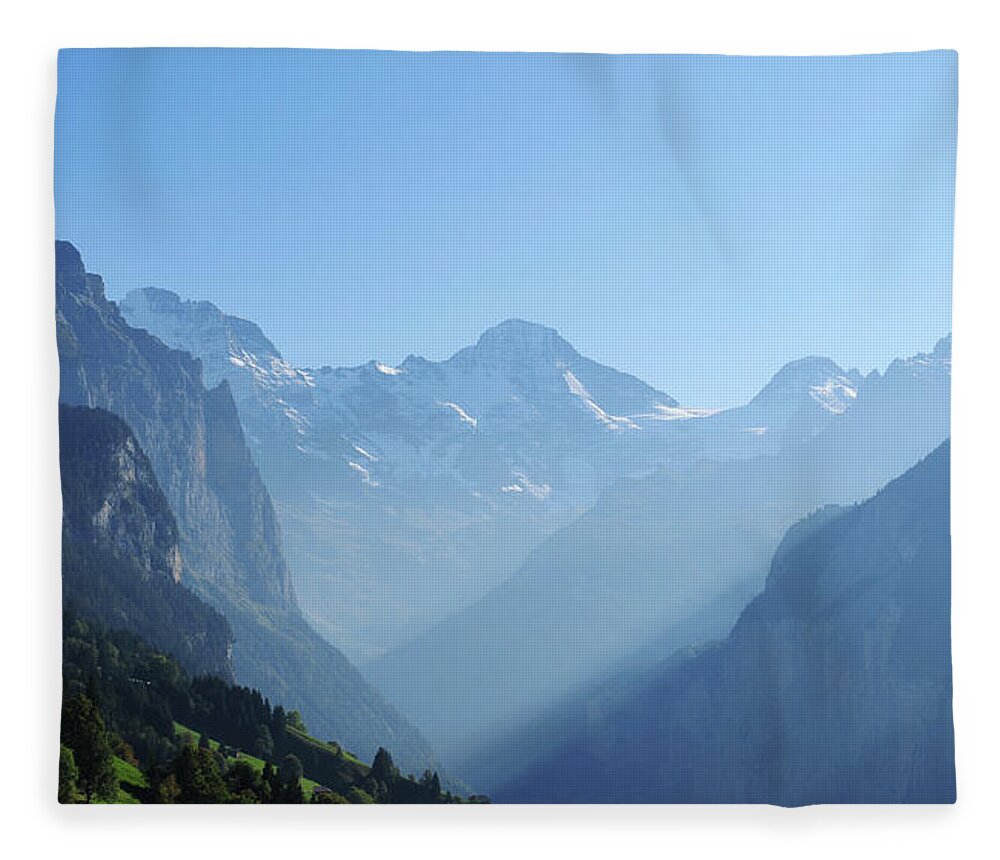 Scenics Fleece Blanket featuring the photograph Beautiful Mountain Range by Phototalk