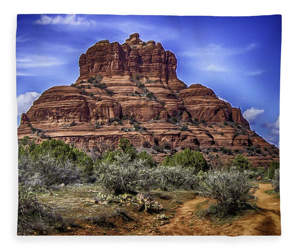 Sedona Fleece Blanket featuring the photograph Bell Rock by Eye Olating Images