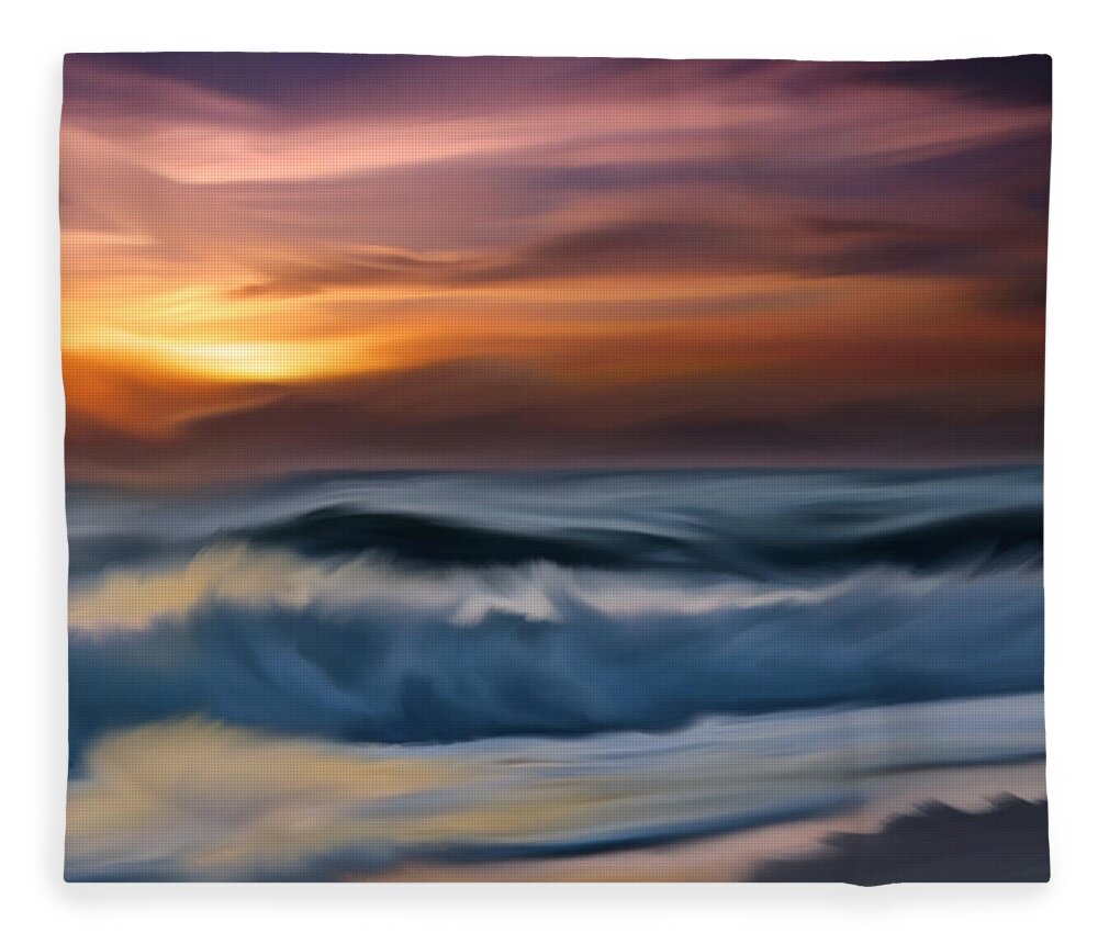 Beach Fleece Blanket featuring the digital art Beyond Beyond by Vincent Franco