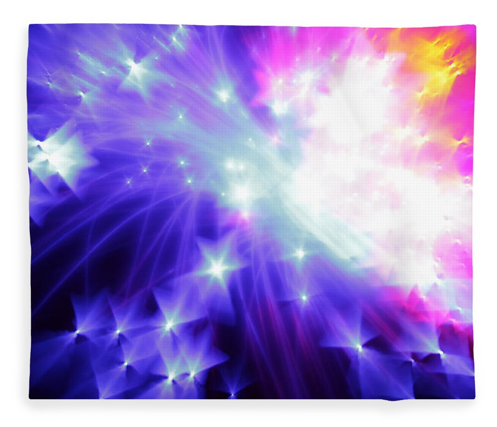 Abstract Fleece Blanket featuring the photograph Blinded by the Light by Dazzle Zazz