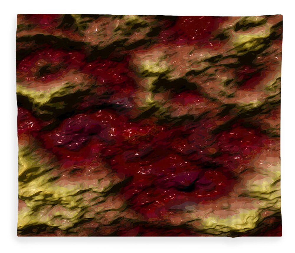 Blood Fleece Blanket featuring the digital art Blood N Butter by Matthew Lindley