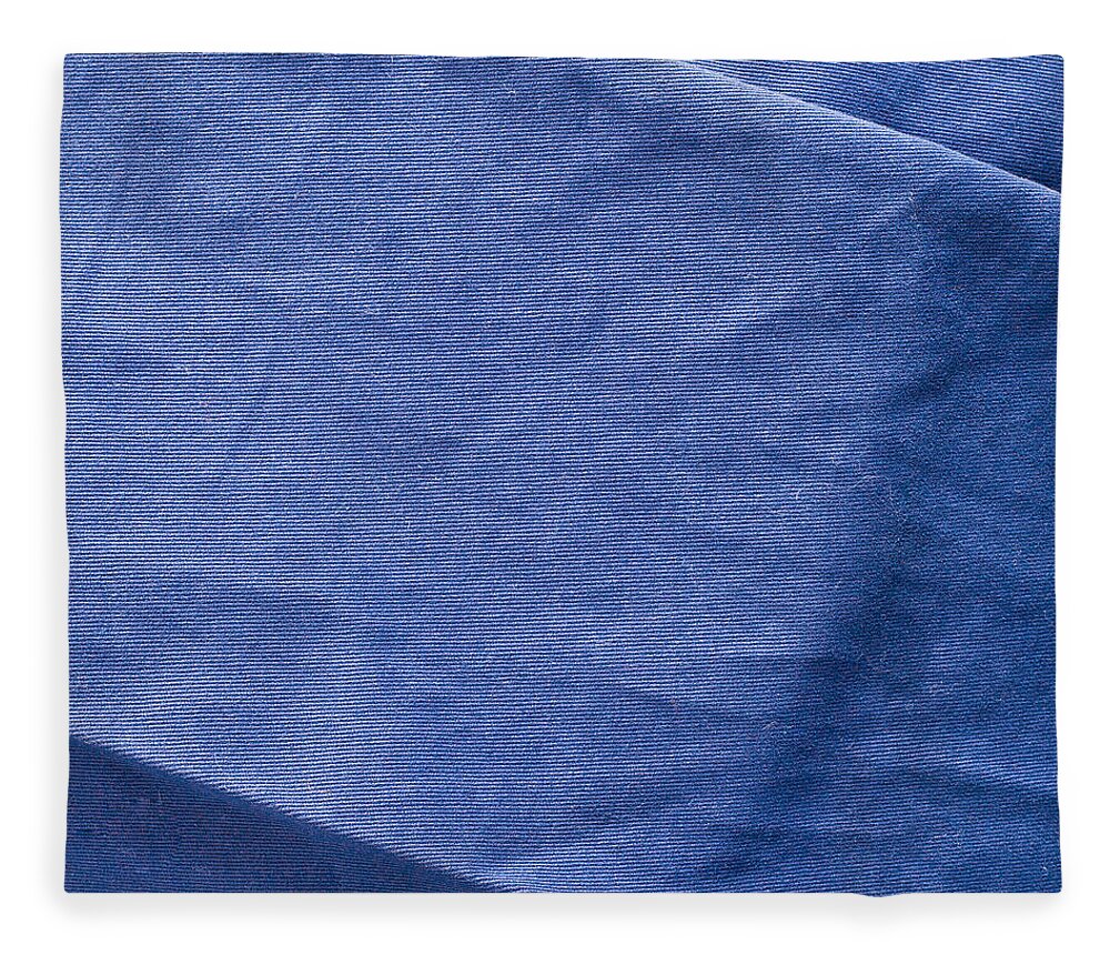 Backdrop Fleece Blanket featuring the photograph Blue fabric by Tom Gowanlock