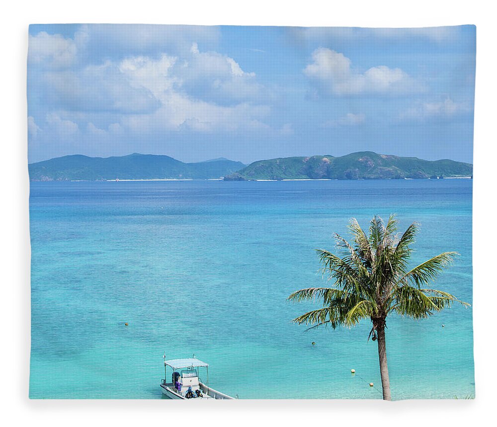 Scenics Fleece Blanket featuring the photograph Blue Lagoon Beach by Ippei Naoi
