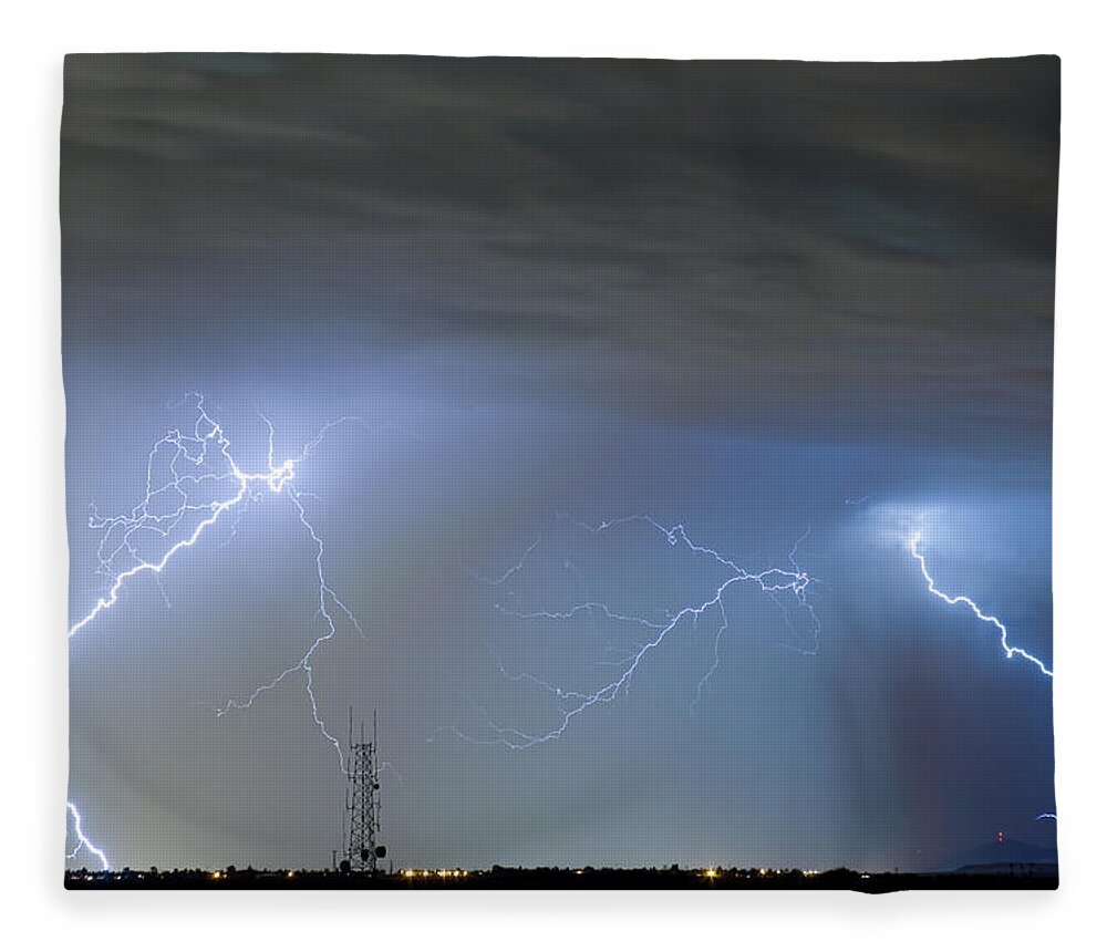 Lightning Fleece Blanket featuring the photograph Blue Noise by James BO Insogna