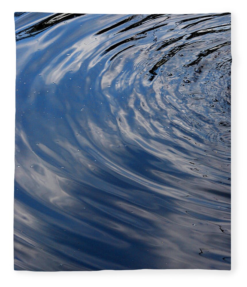 Water Fleece Blanket featuring the photograph Blue Water Ripples by Nancy Mueller