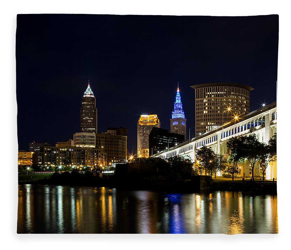 Cleveland Ohio Fleece Blanket featuring the photograph Blues In Cleveland Ohio by Dale Kincaid