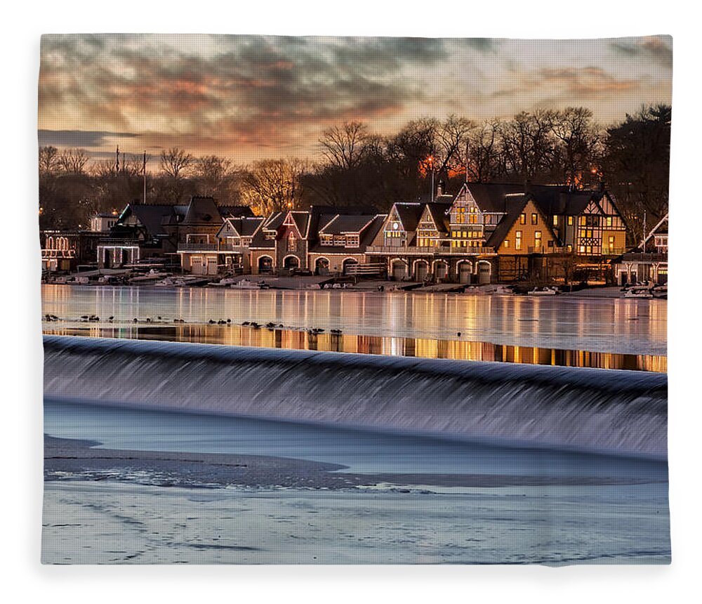 Boat House Row Fleece Blanket featuring the photograph Boathouse Row Philadelphia PA by Susan Candelario