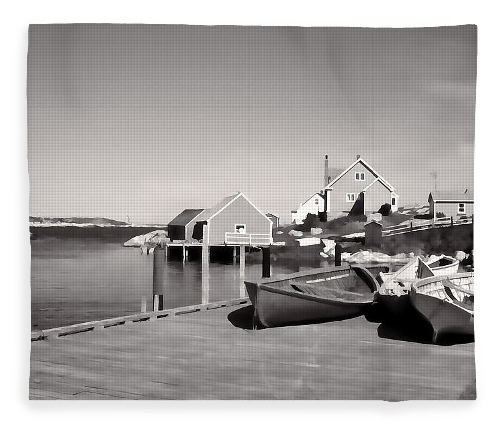 Canoes Fleece Blanket featuring the photograph Boats again by Cathy Anderson