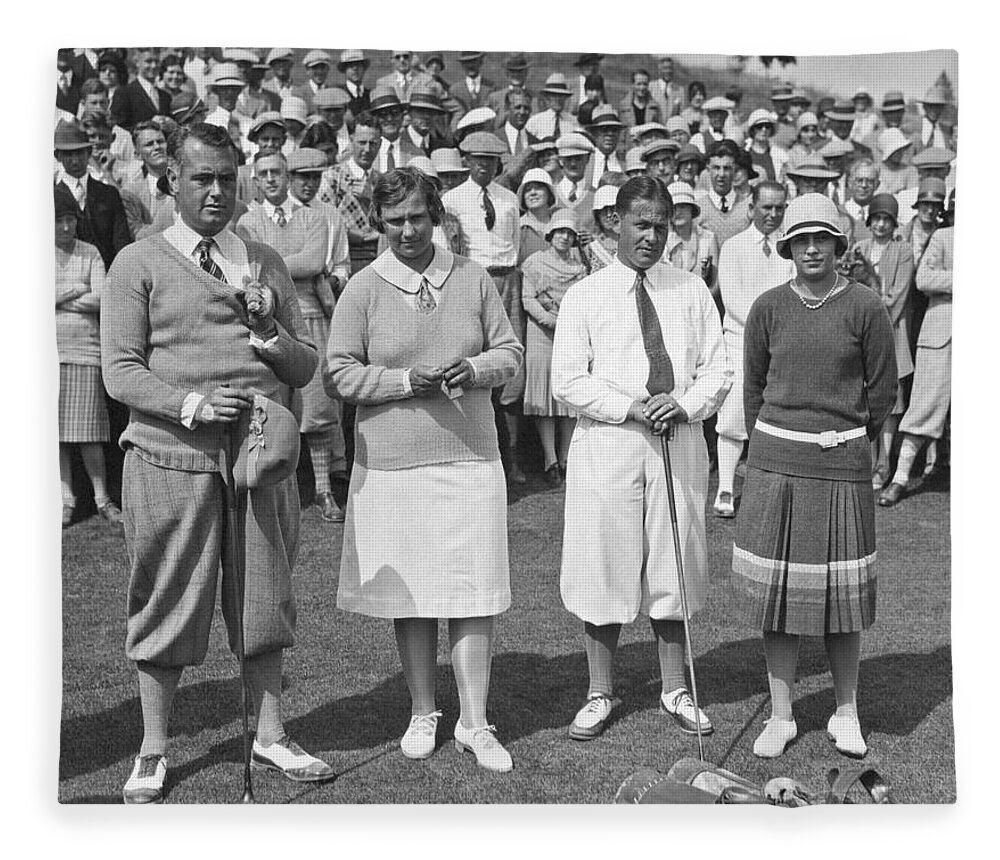1920s Fleece Blanket featuring the photograph Bobby Jones at Pasatiempo by Underwood Archives