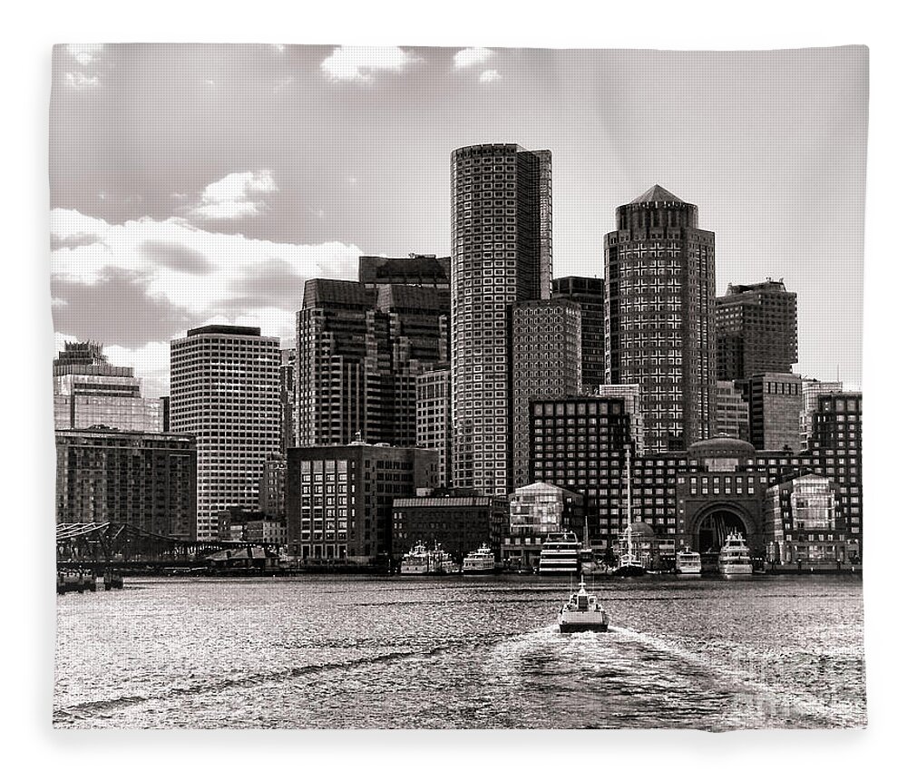 Boston Fleece Blanket featuring the photograph Boston by Olivier Le Queinec