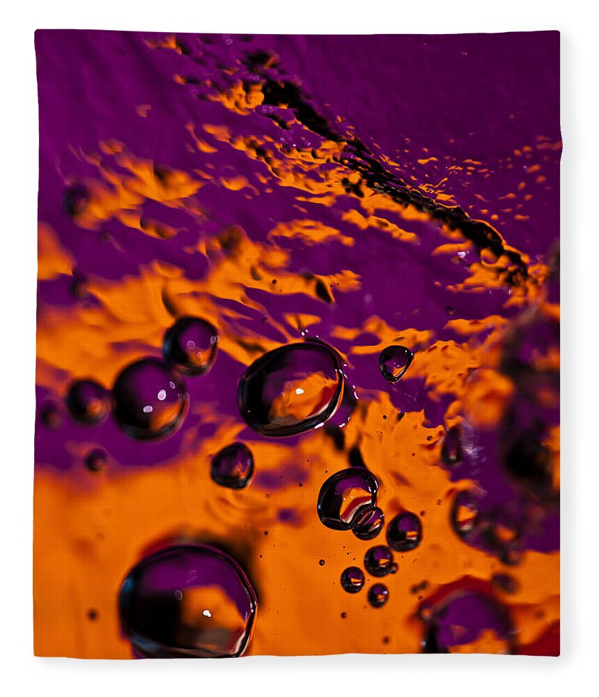 Abstract Fleece Blanket featuring the photograph Bourbon by Anthony Sacco