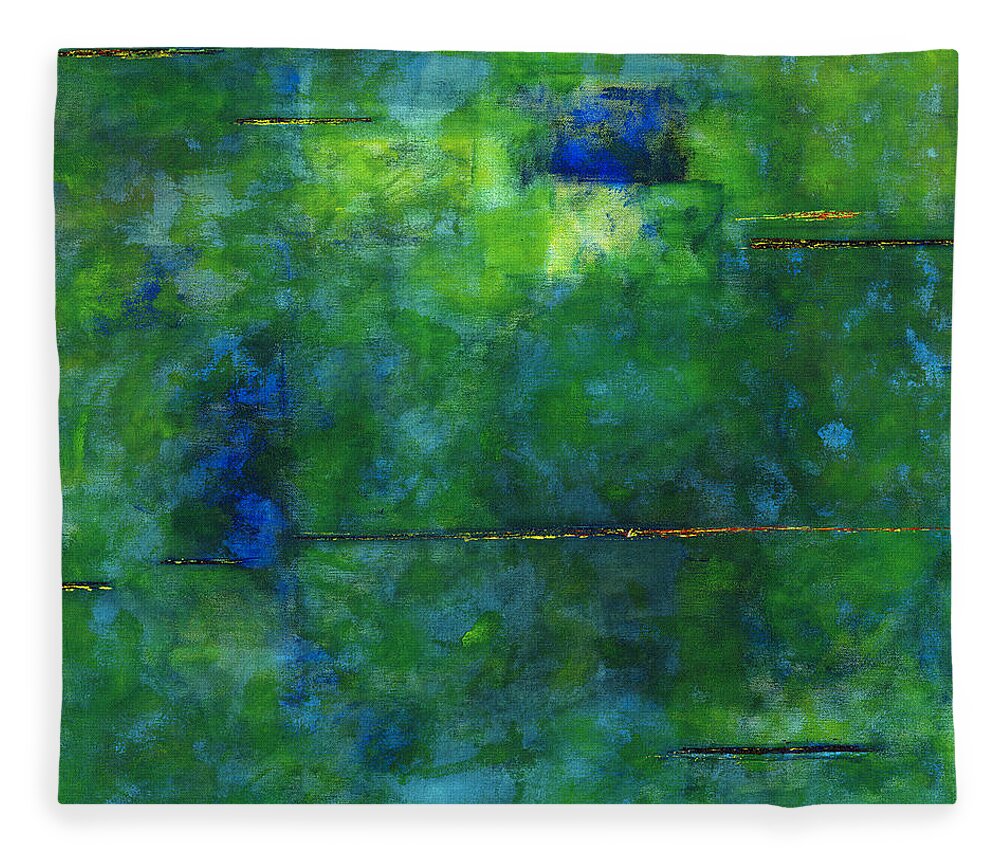 Acrylic On Canvas Fleece Blanket featuring the painting Breaking Through by Artcetera By   LizMac