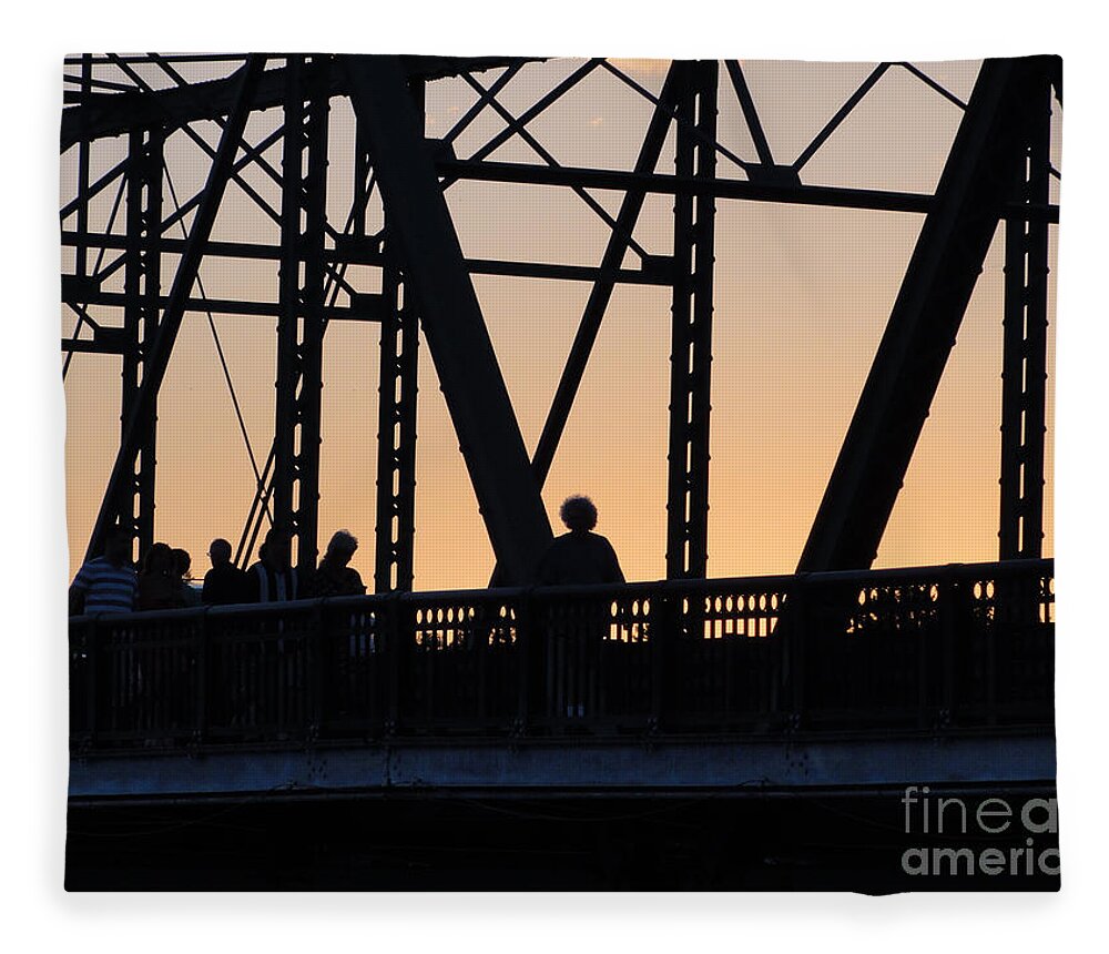 Bridge Fleece Blanket featuring the photograph Bridge Scenes August - 2 by Christopher Plummer