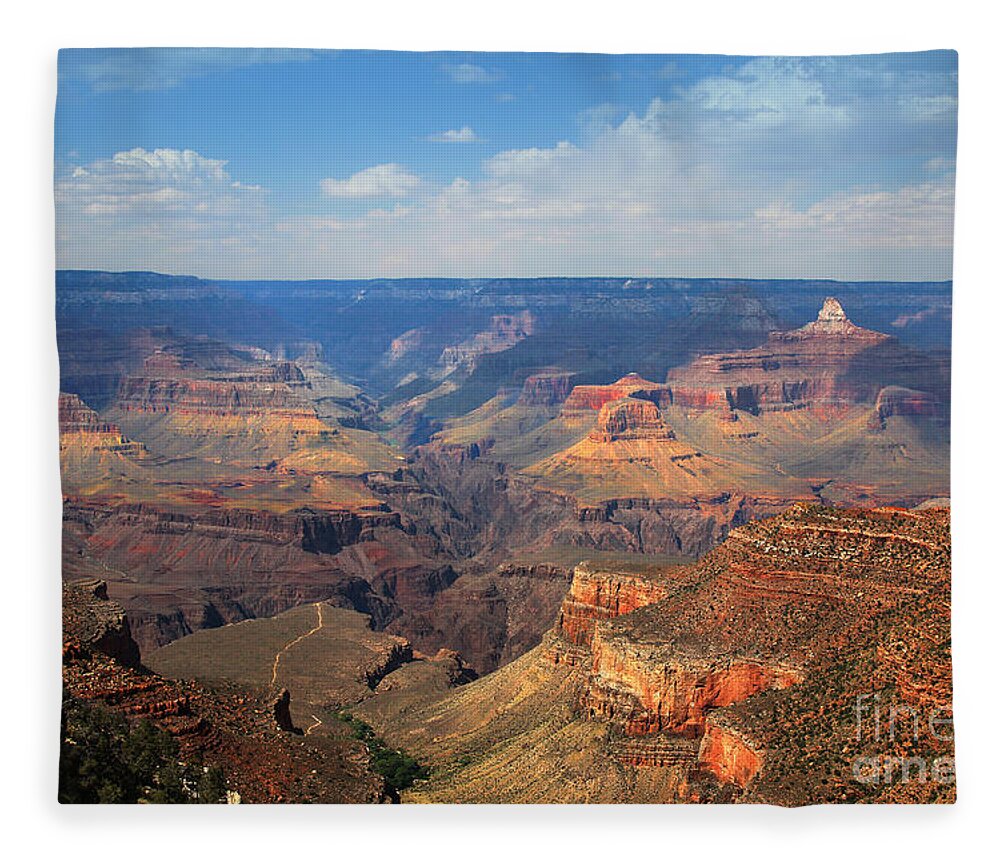 Grand Canyon Fleece Blanket featuring the photograph Bright Angel Trail Grand Canyon National Park by Jemmy Archer