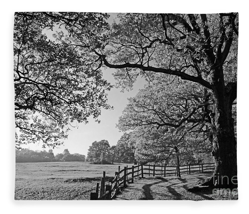 British Landscape Mono Fleece Blanket featuring the photograph British Landscape by Julia Gavin