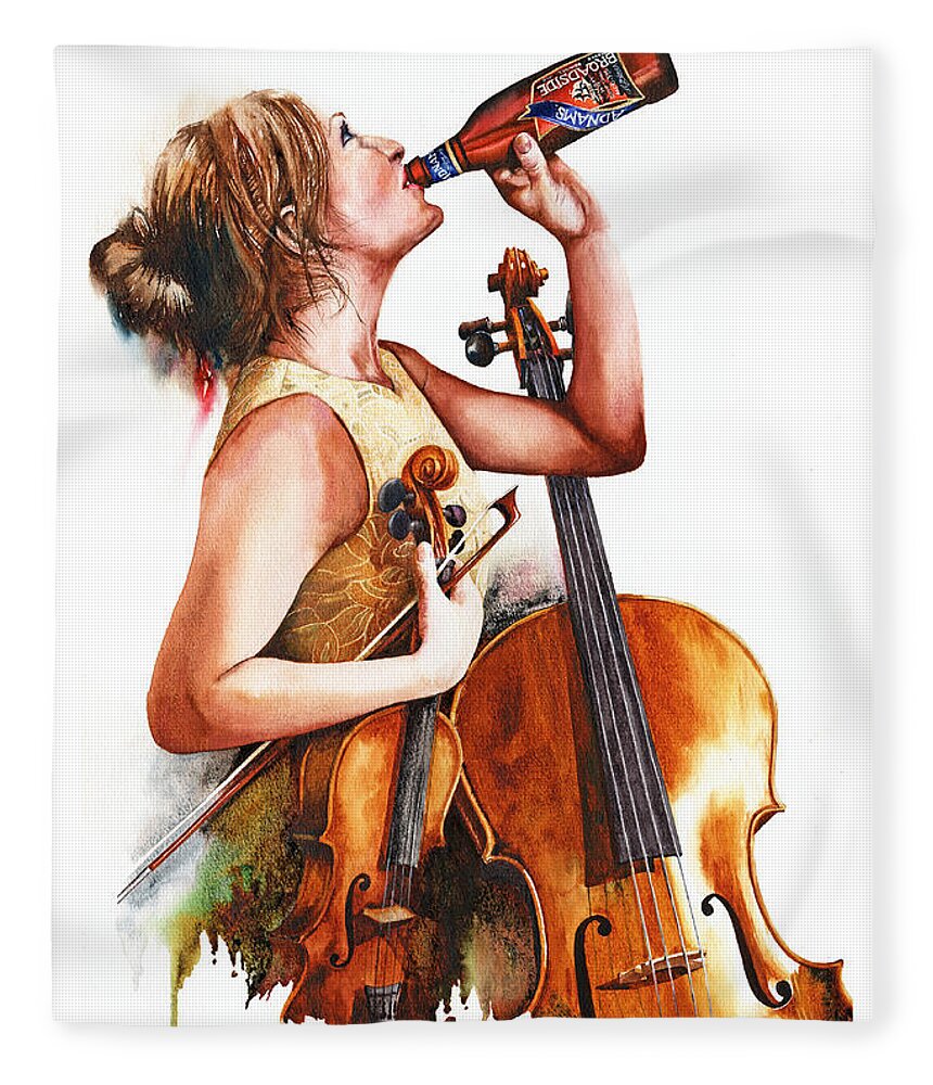 Woman Fleece Blanket featuring the painting Broadside by Peter Williams