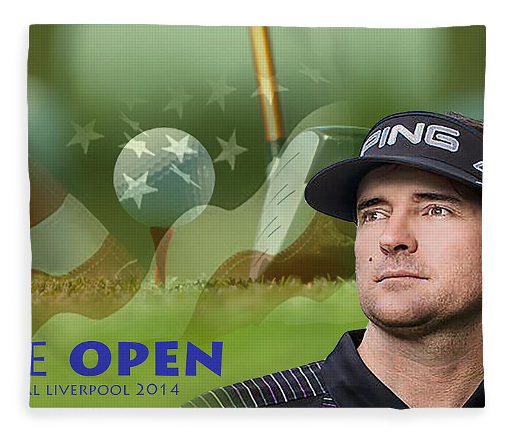 Golf Fleece Blanket featuring the photograph Bubba Watson by Spikey Mouse Photography