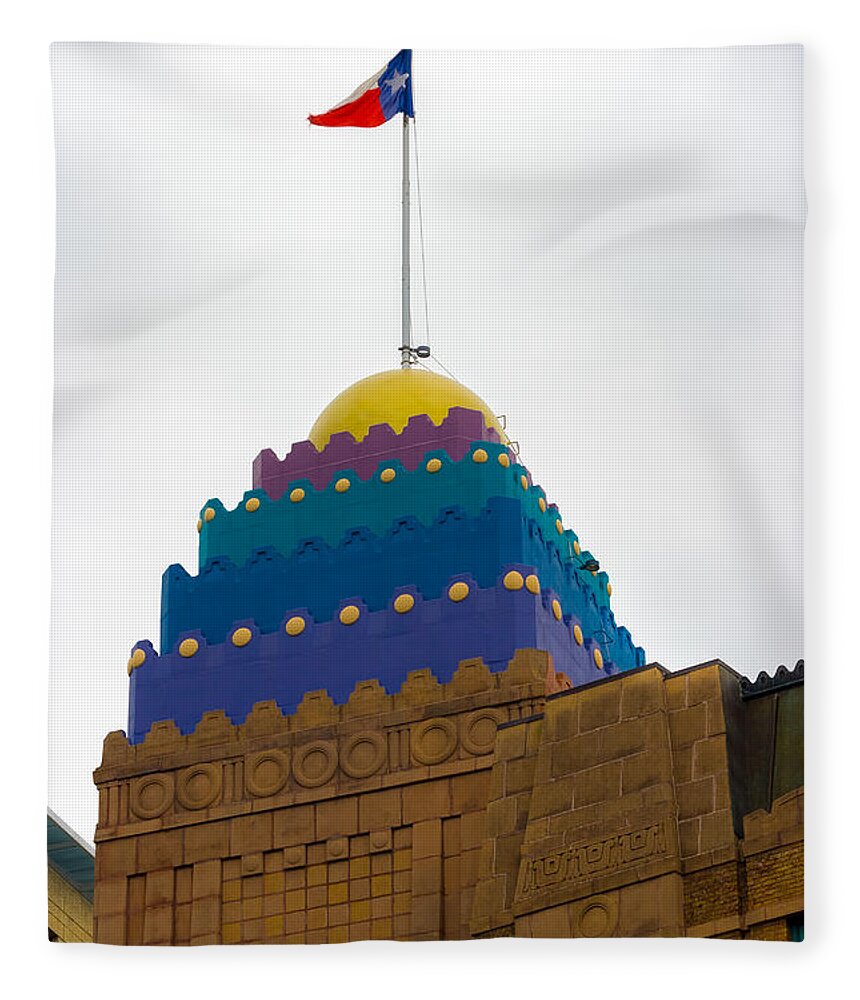 1927 Fleece Blanket featuring the photograph Casino Club Building by Ed Gleichman
