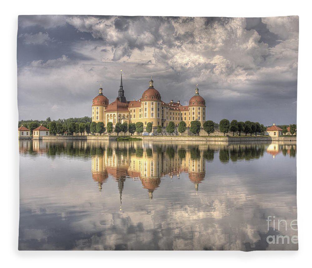 Castle Fleece Blanket featuring the photograph Castle in the Air by Heiko Koehrer-Wagner