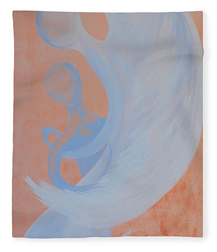 Caught Fleece Blanket featuring the painting Caught by Catt Kyriacou