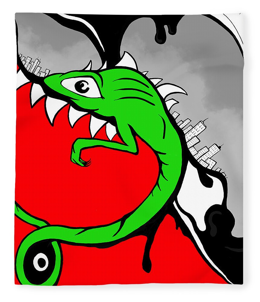 Lizard Fleece Blanket featuring the digital art Change by Craig Tilley