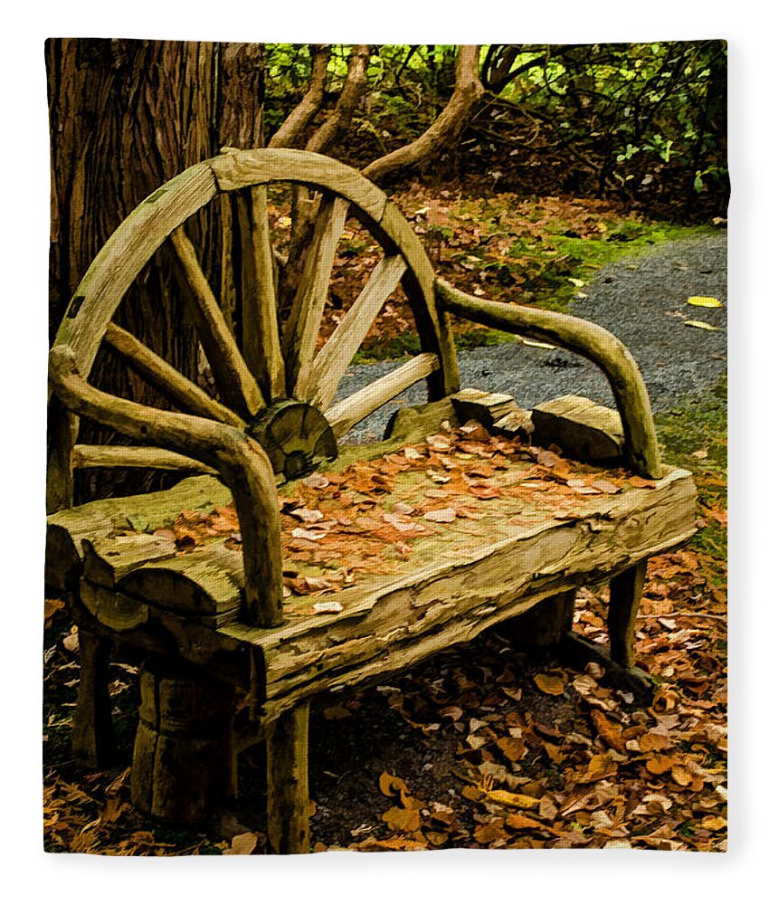 Bench Fleece Blanket featuring the photograph Changing Of The Seasons by Jordan Blackstone
