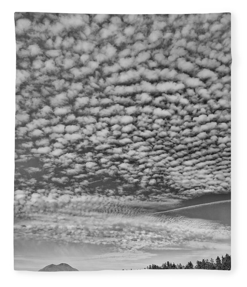 Tofino Fleece Blanket featuring the photograph Chesterman Beach Skyscape by Allan Van Gasbeck