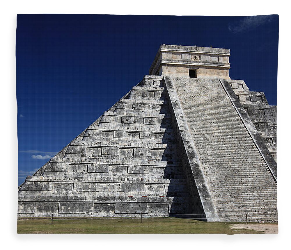 Architecture Fleece Blanket featuring the photograph Chichen Itza Mayan Ruins Yucatan Peninsula Mexico by Wayne Moran